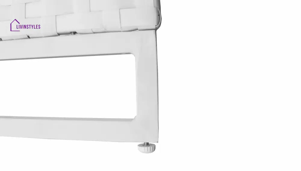 Angerona Outdoor Sofa Set 7 Seater 2 Single seater and 1 Center Table 1 Side Table With 2 Ottoman Set (White) Sofa Sets