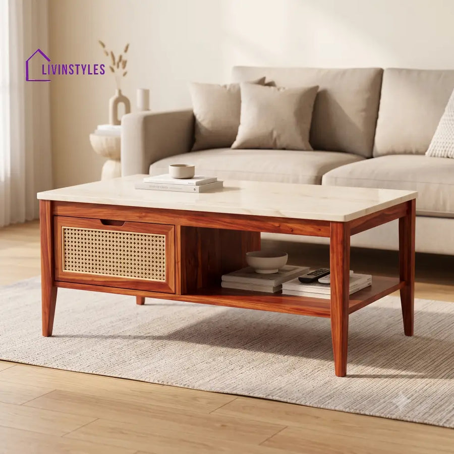 Anika Premium Solid Wood Coffee Table for Living Room Online