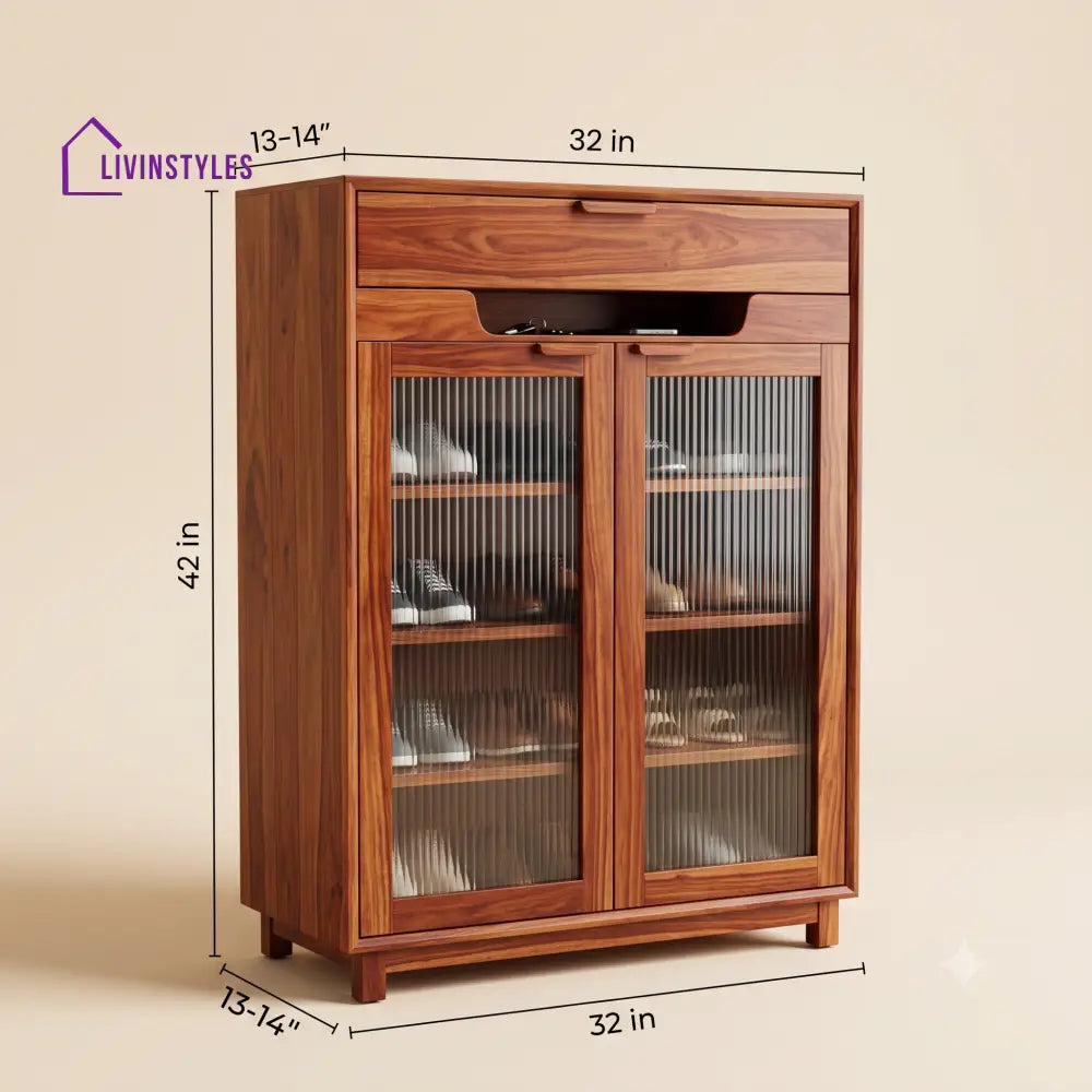 Anika Wooden Shoe Rack for Home | Shoe Cabinet