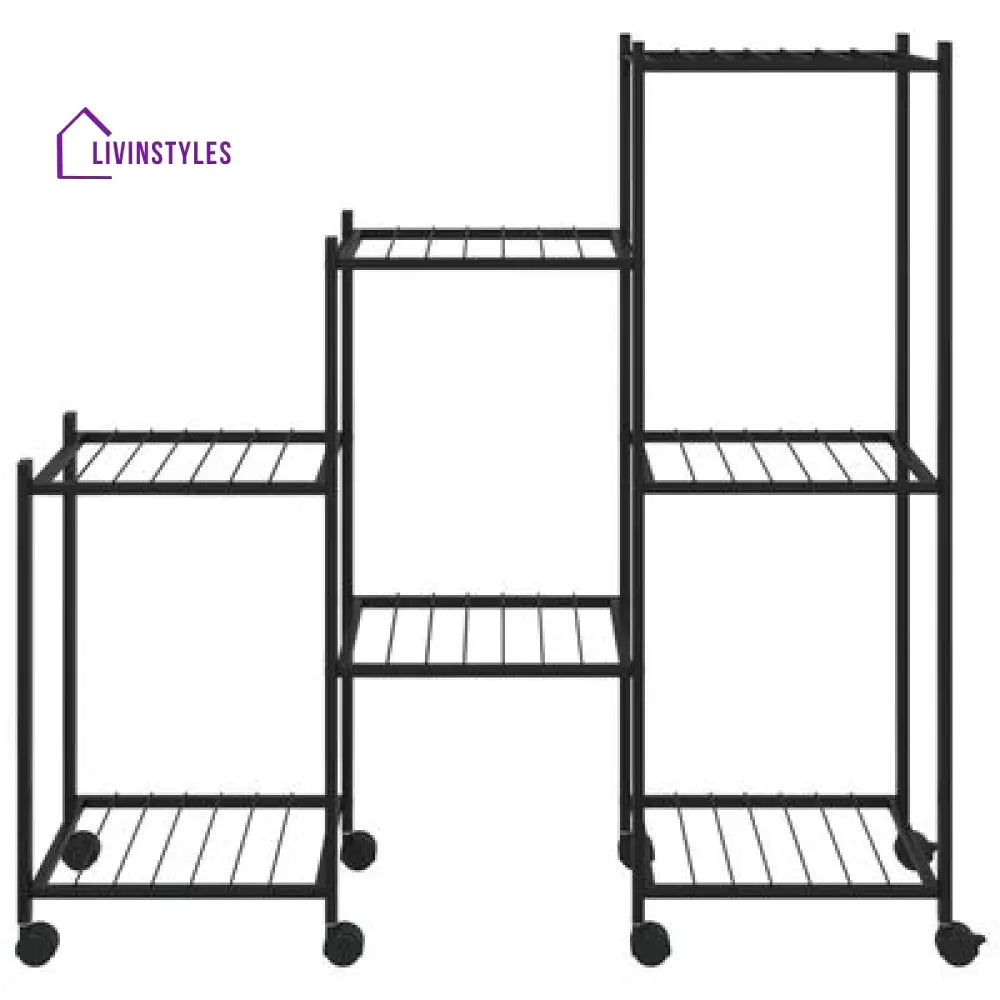 Anirudh Metal Plant Stand With Four Wheels For Balcony