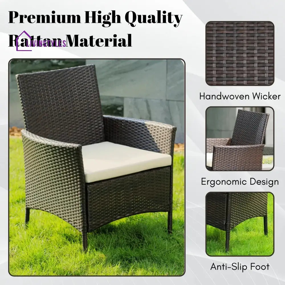 Anisa 4-Piece Outdoor Rattan Wicker Patio Dining Chairs - Dinning Chairs
