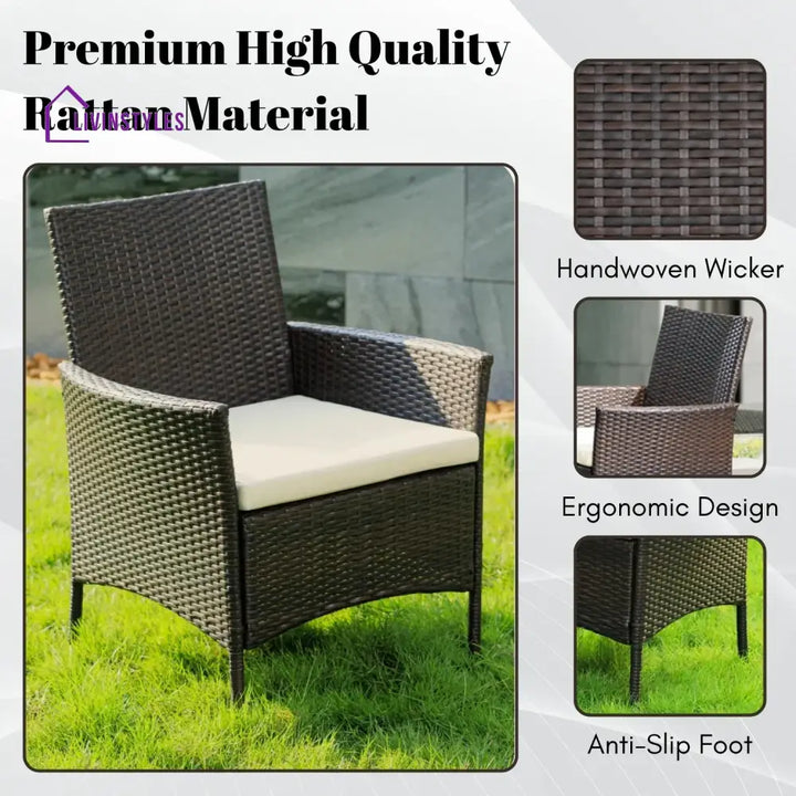 Anisa 4-Piece Outdoor Rattan Wicker Patio Dining Chairs - Dinning Chairs