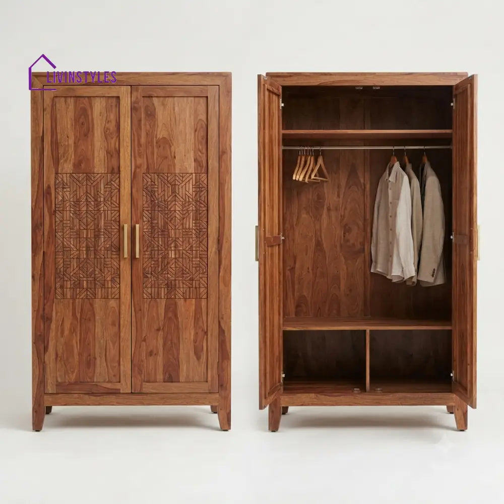 Anisha Wooden Wardrobe for Clothes | Cupboard for Clothes