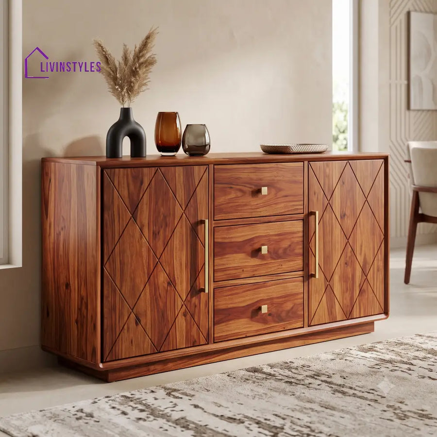 Anitha Premium Sheesham Wood Sideboard and Cabinet for Living Room