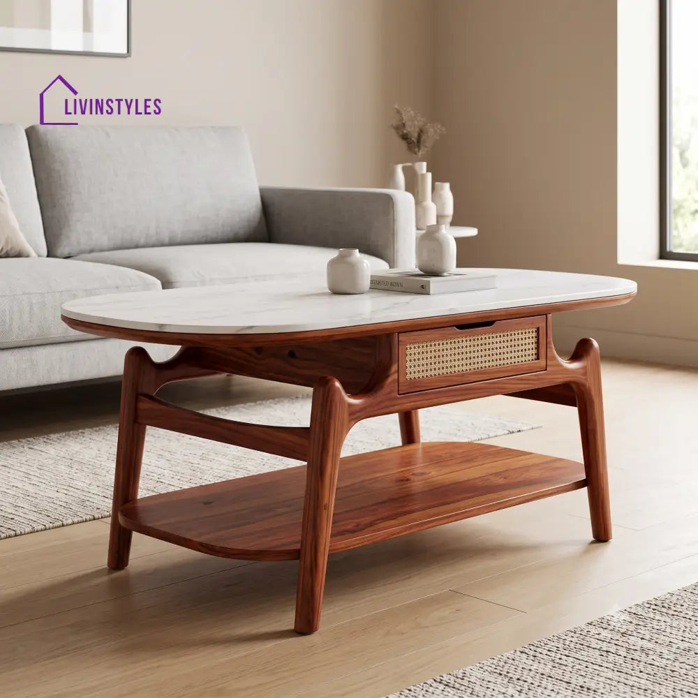 Anitha Premium Solid Wood Coffee Table for Living Room Online