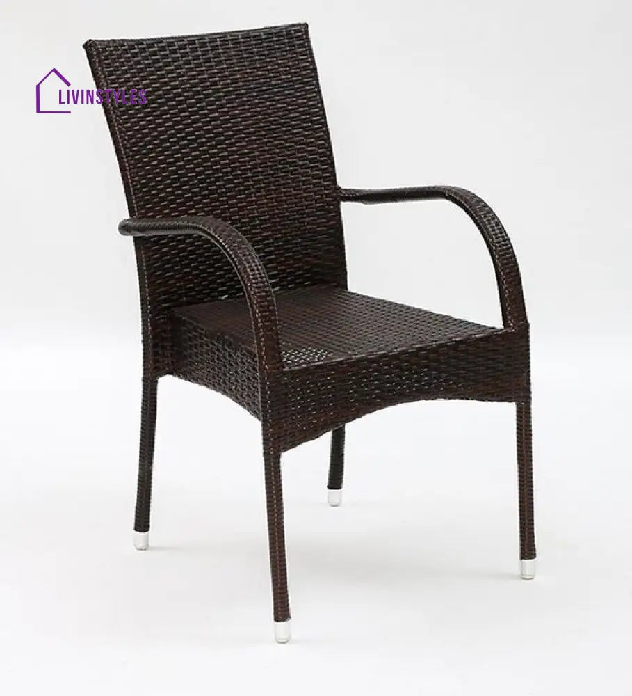 Anj Outdoor Patio Seating Set 4 Chairs and 1 Table Set (Dark Brown) - Coffee Table Sets