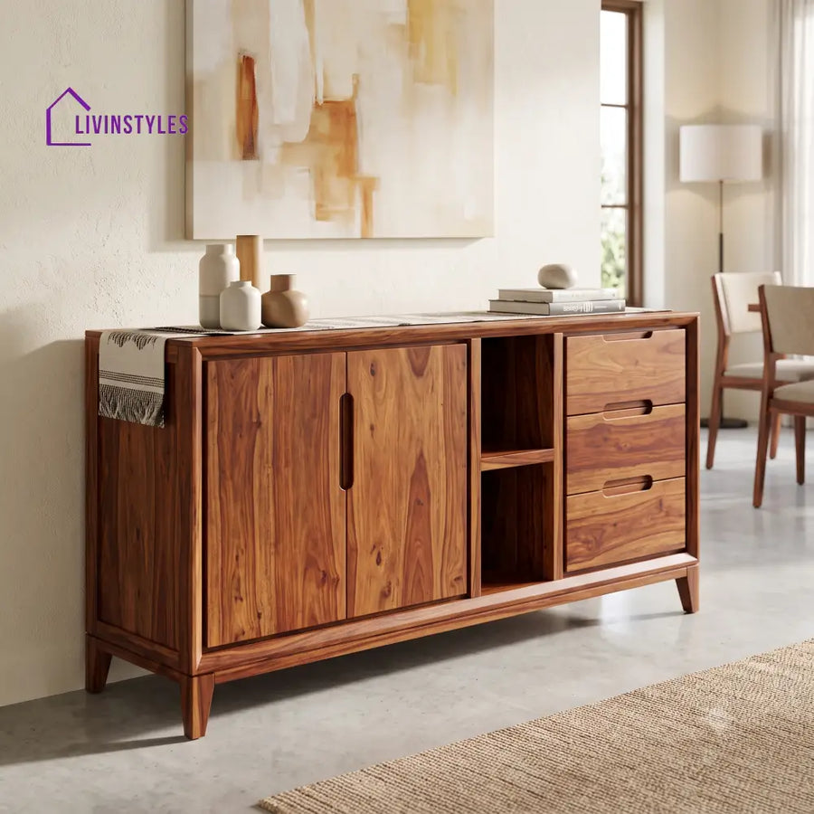 Anjali Premium Wooden Sideboard and Cabinet for Living Room