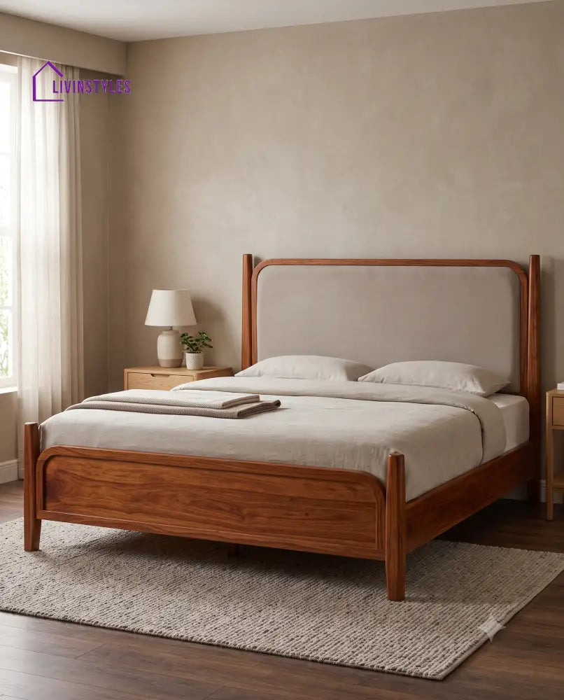 Anjali Wooden Bed | Solid Wood Double Bed | Wooden King size bed & Wooden Queen size bed