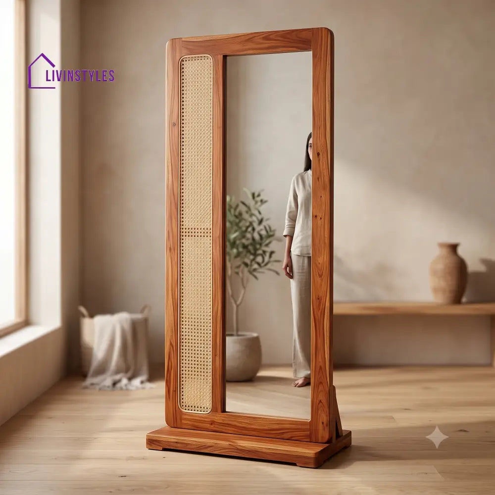 Anjali Wooden Full Length Mirror for Bedroom & Living Room