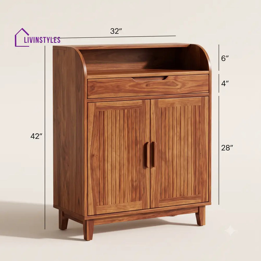 Anjali Wooden Shoe Rack for Home | Shoe Cabinet