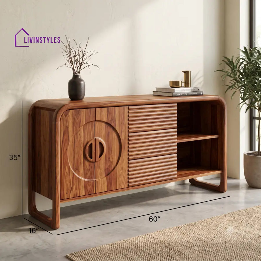 Anjana Premium Wooden Sideboard and Cabinet for Living Room