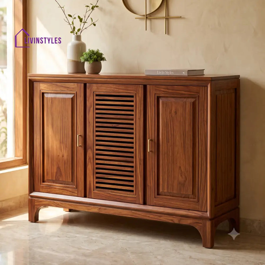 Anjana Sheesham Wood Shoe Rack | Wooden Shoe Cabinet