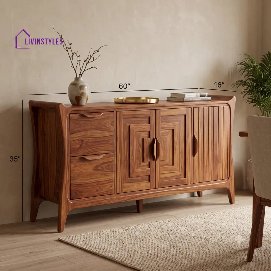 Anjitha Premium Wooden Sideboard and Cabinet for Living Room