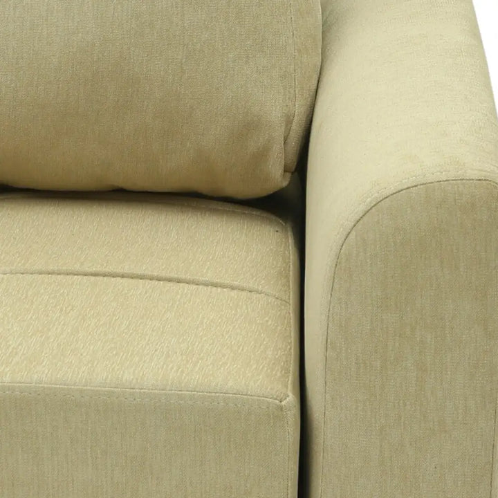 Ines Fabric Pull Out Sofa Cum Bed In Beige Colour With Storage
