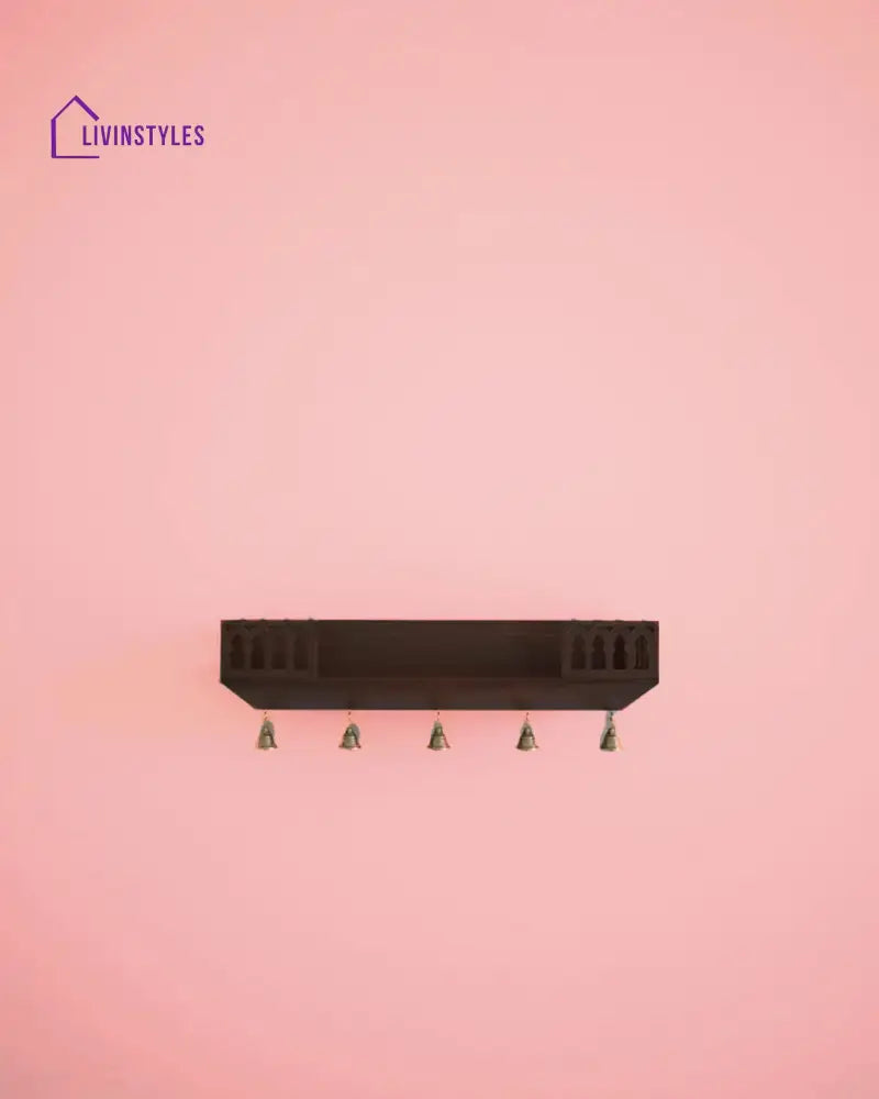 Anna Handcrafted Solid Wood Pooja Mandir for Home | Wall-Mounted Home Temple