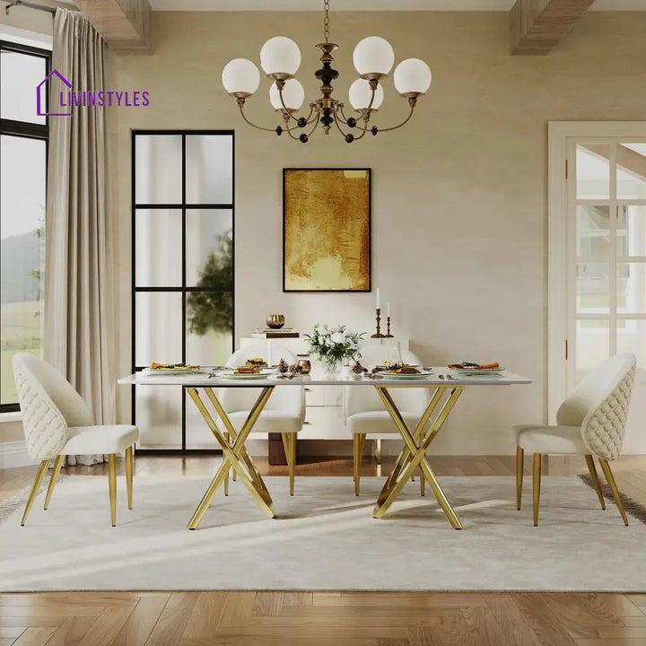 Anna Sintered Stone Dining Table Set for 6