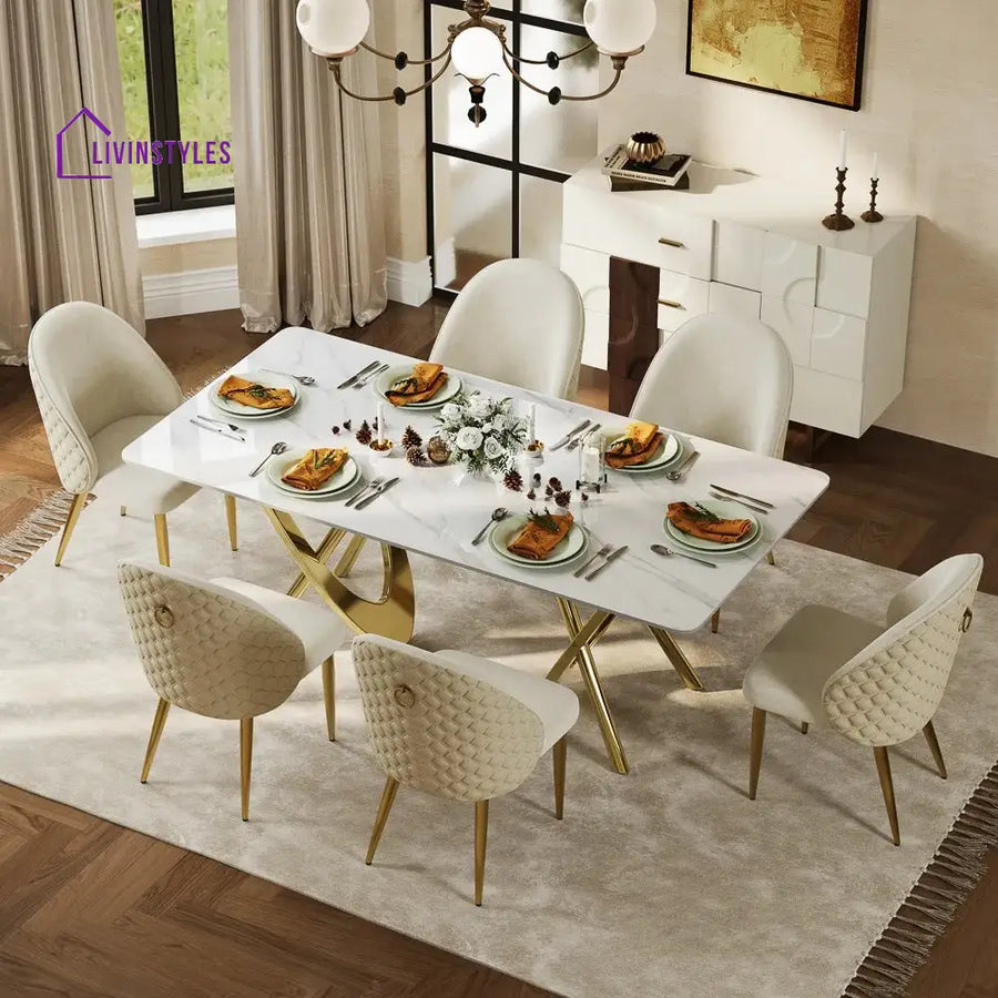 Anna Sintered Stone Dining Table Set for 6