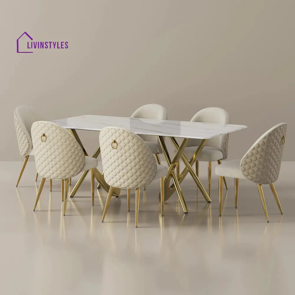 Anna Sintered Stone Dining Table Set for 6