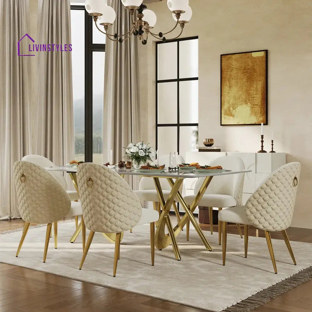Anna Sintered Stone Dining Table Set for 6