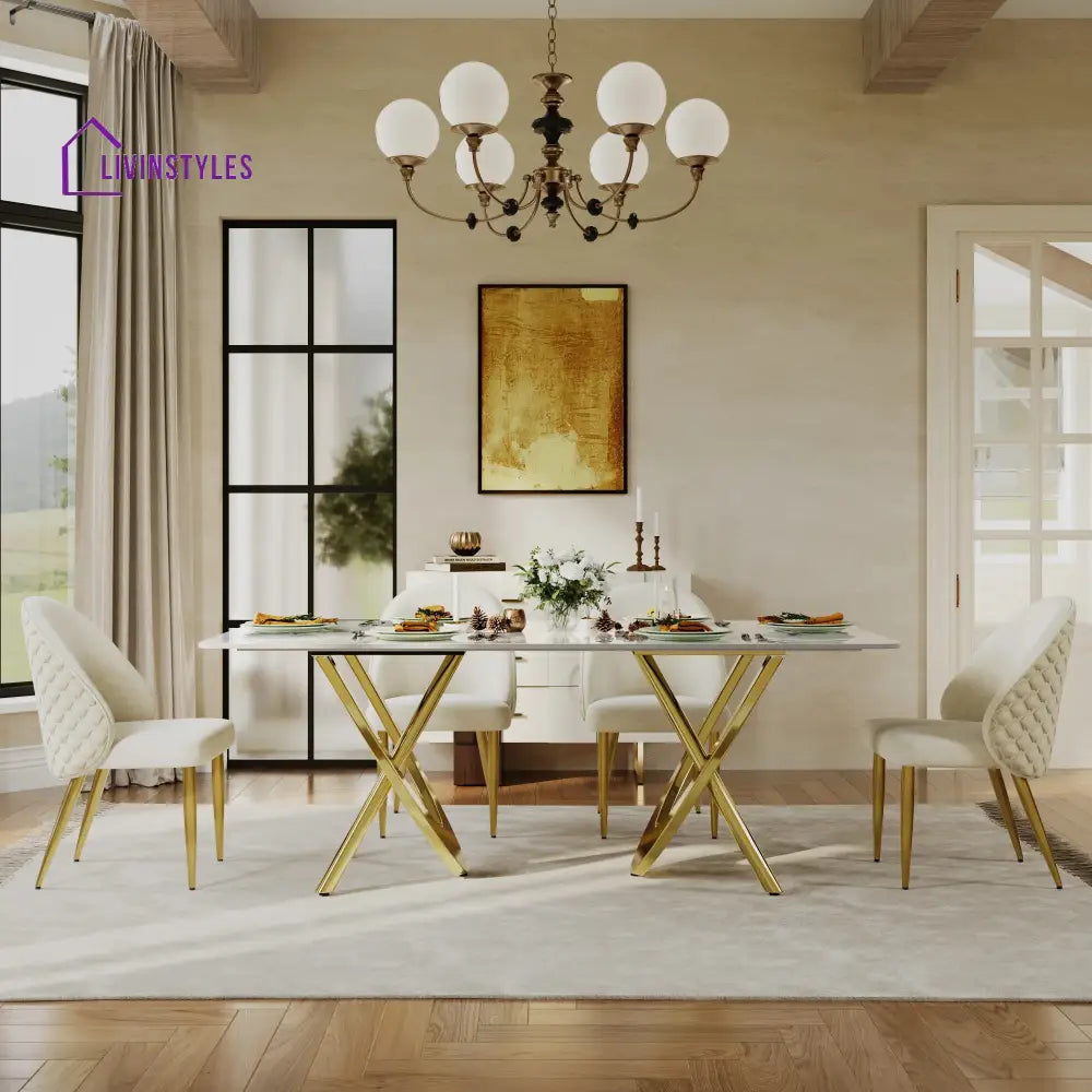 Anna Sintered Stone Dining Table Set for 6