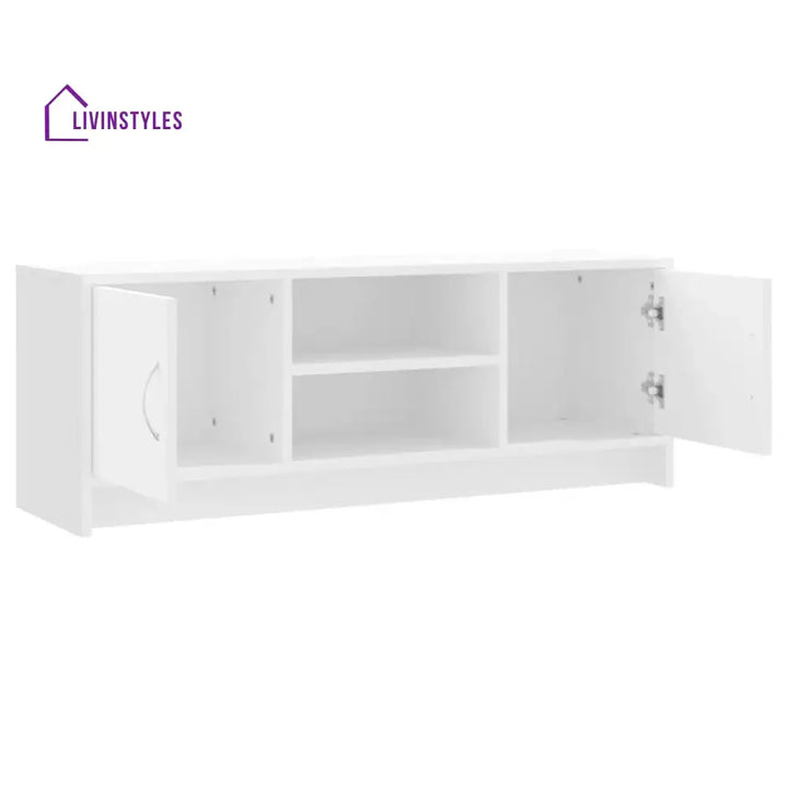 Anna White Finish Tv Unit Stand for Living Room
