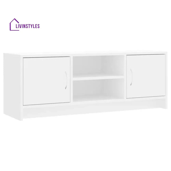 Anna White Finish Tv Unit Stand for Living Room