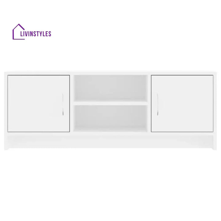 Anna White Finish Tv Unit Stand for Living Room