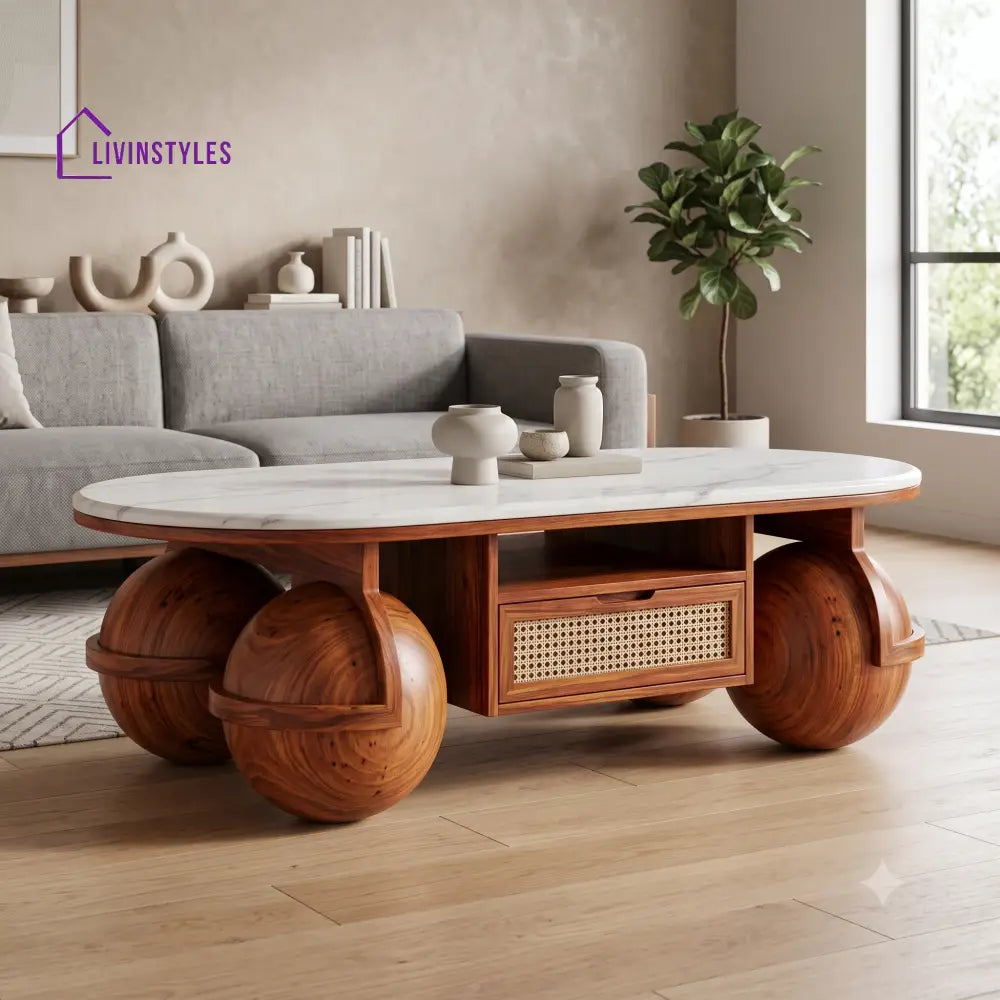 Annapoorani Premium Solid Wood Coffee Table for Living Room Online