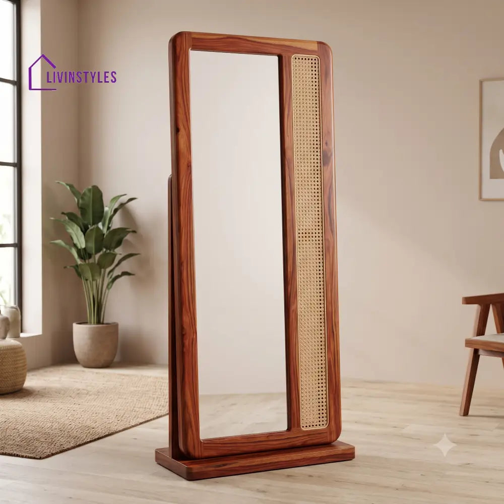 Annapoorani Wooden Full Length Mirror for Bedroom & Living Room