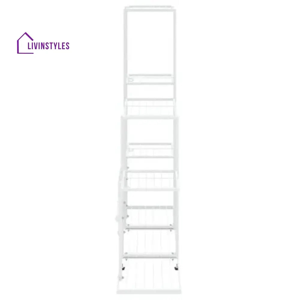 Ansh Metal Plant Stand With Four Wheels For Balcony