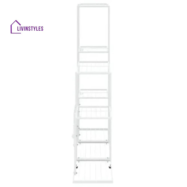 Ansh Metal Plant Stand With Four Wheels For Balcony