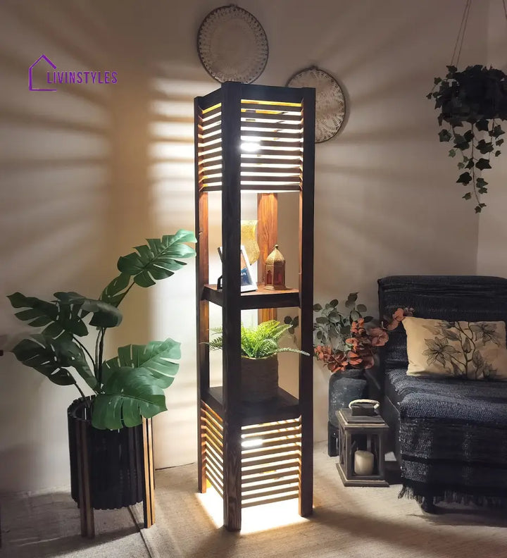 Antilia Wooden Floor Lamp Lamps
