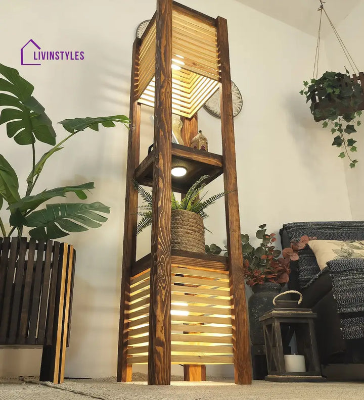 Antilia Wooden Floor Lamp Lamps