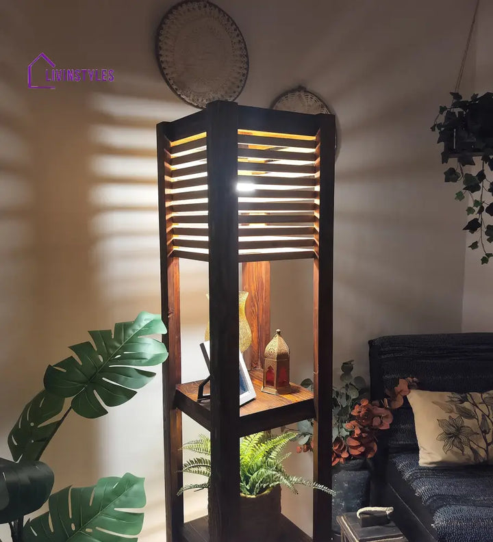 Antilia Wooden Floor Lamp Lamps