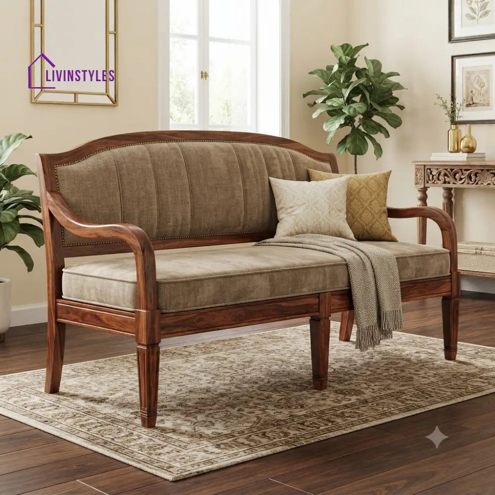 Antoine Wooden Bench for Living Room | Bedroom | Extra Seating