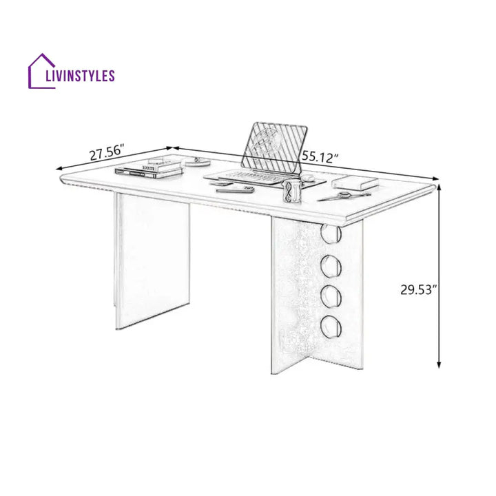 Anton Solid Wood Study Table for Students