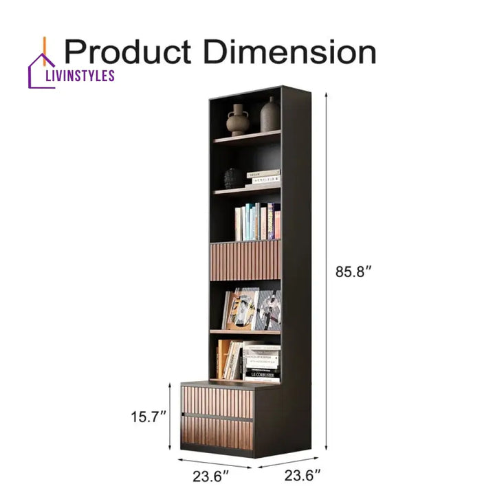 Antonina Engineered Wood Bookshelves | Bookshelf for Living Room | Bedroom | Drawing Room | Study Room