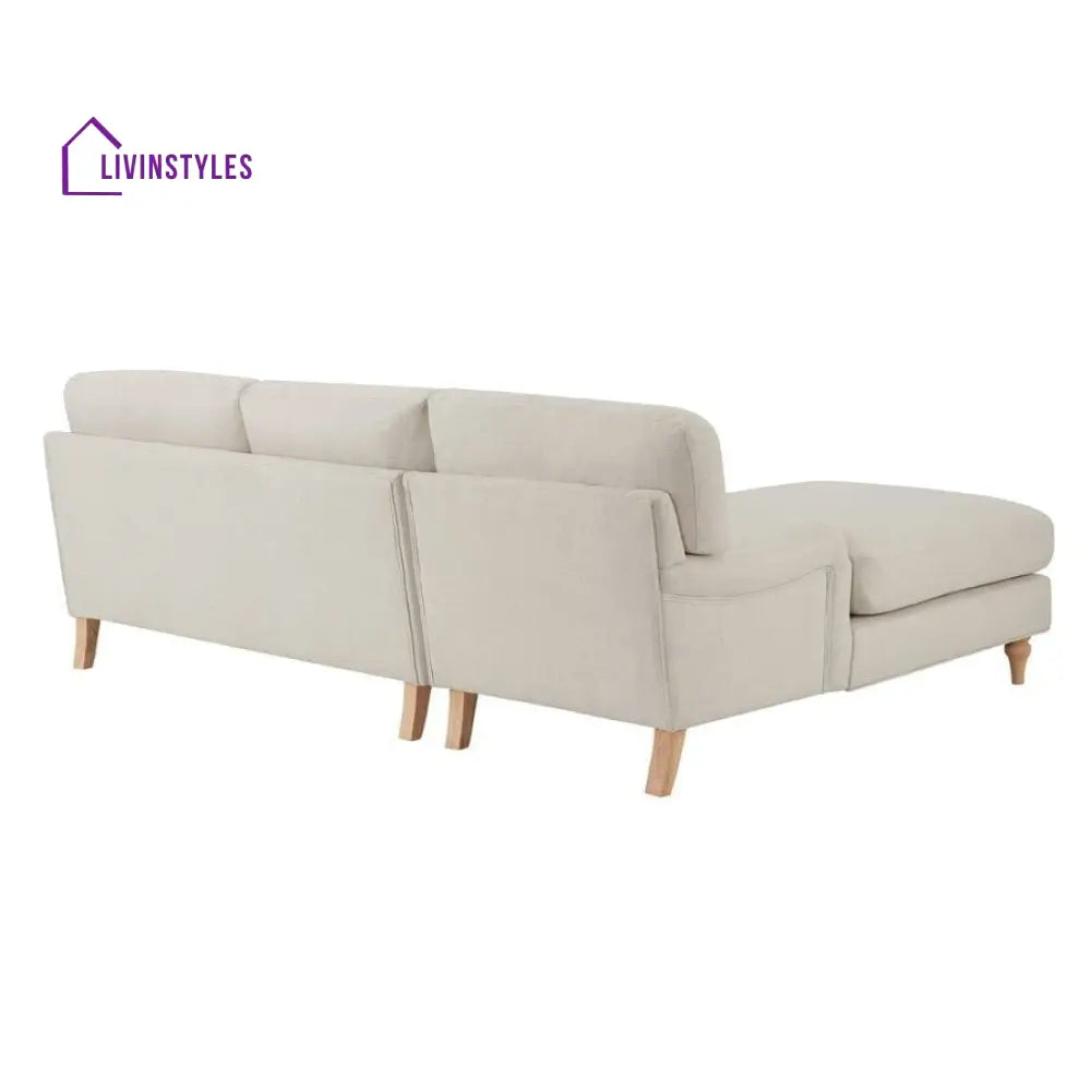 Antonio Left Hand Chaise Sofa | L Shaped Sofa - Beige - Sofas