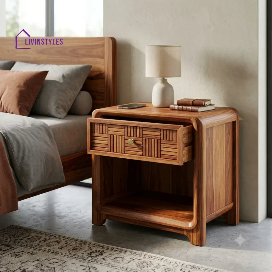 Anuoluwapo Premium Wooden Bedside Table | Side Table for Bedroom