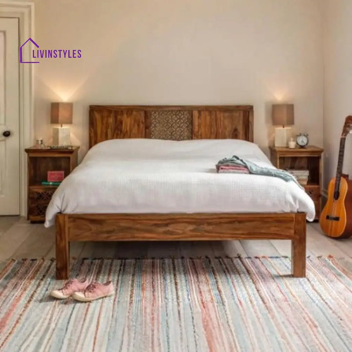 Anusha Sheesham Wood Non Storage Bed