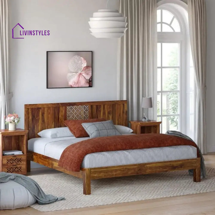 Anusha Sheesham Wood Non Storage Bed