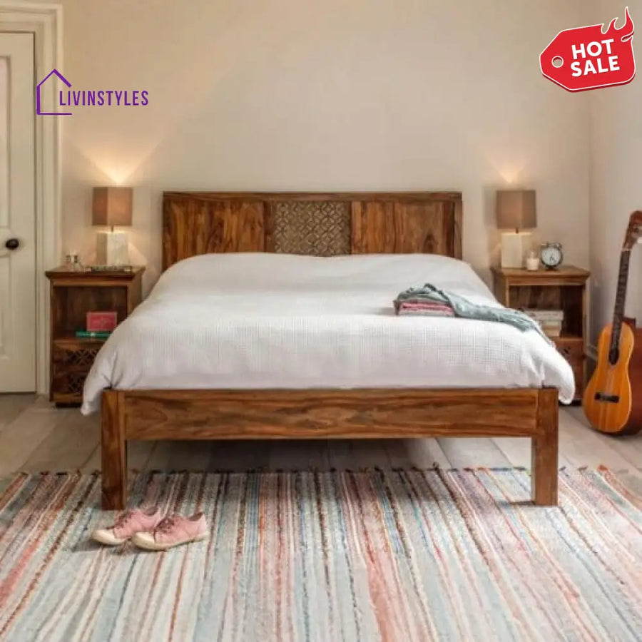 Anusha Sheesham Wood Non Storage Bed