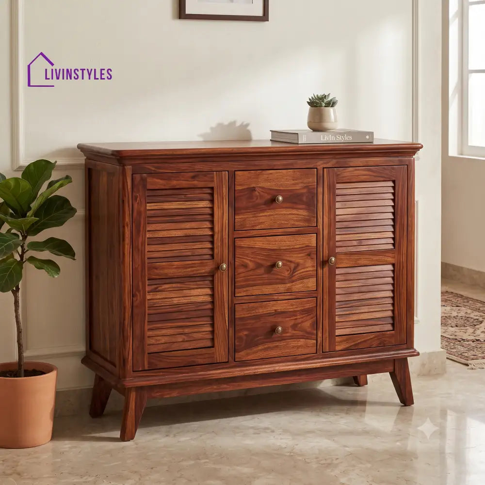 Anusha Sheesham Wood Shoe Rack | Wooden Shoe Cabinet