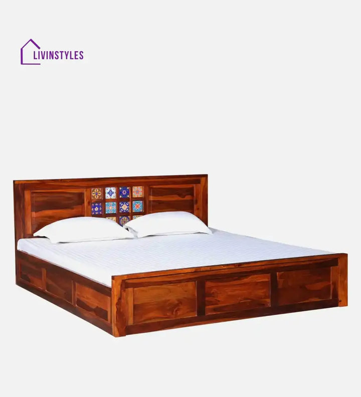 Anamika Solid Sheesham Wood Storage Beds Bedroom Furniture Sets