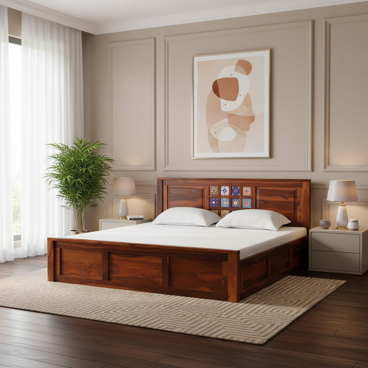 Anamika Solid Sheesham Wood Storage Beds Bedroom Furniture Sets