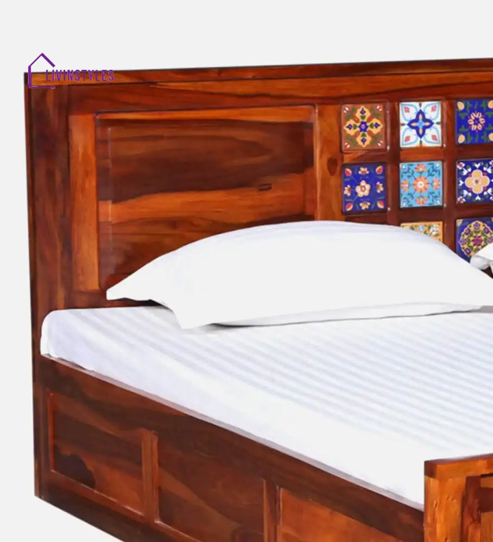 Anamika Solid Sheesham Wood Storage Beds Bedroom Furniture Sets
