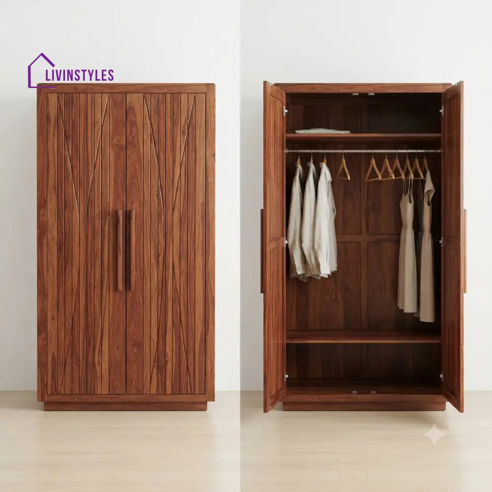 Anusha Wooden Wardrobe for Clothes | Cupboard for Clothes