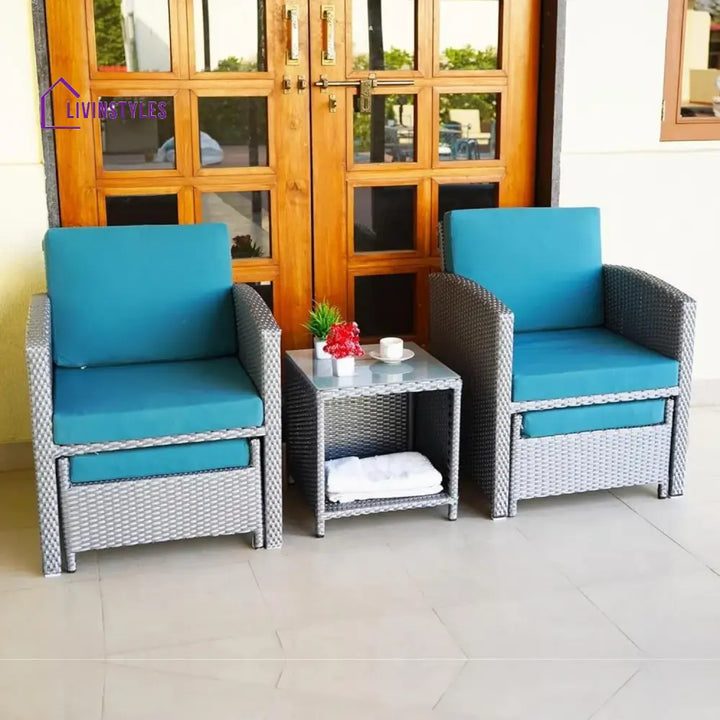 Anushka Outdoor 5 Piece Patio Wicker All Weather Sectional Furniture Set - Patio Sofa Set