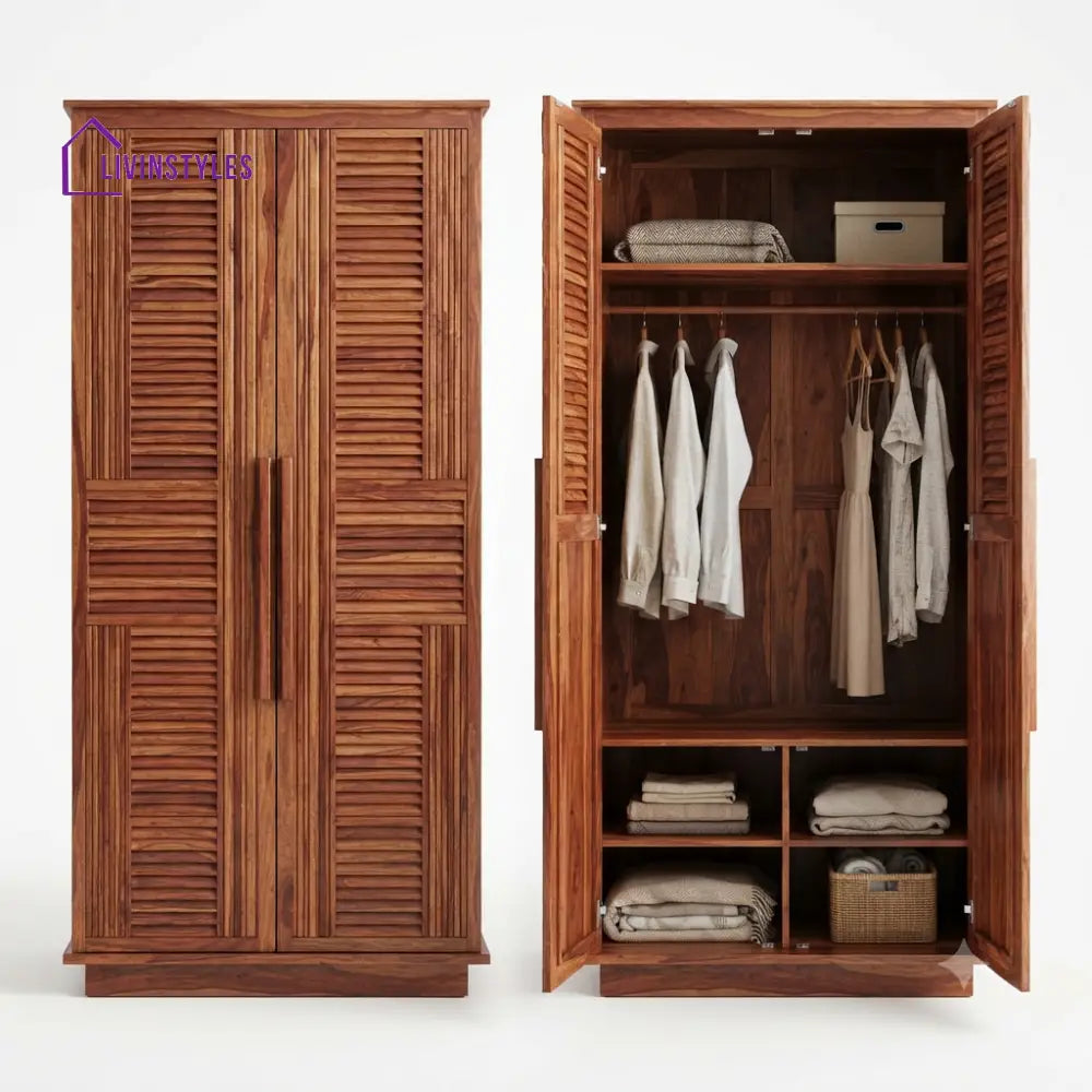Anvaya Wooden Wardrobe for Clothes | Cupboard for Clothes