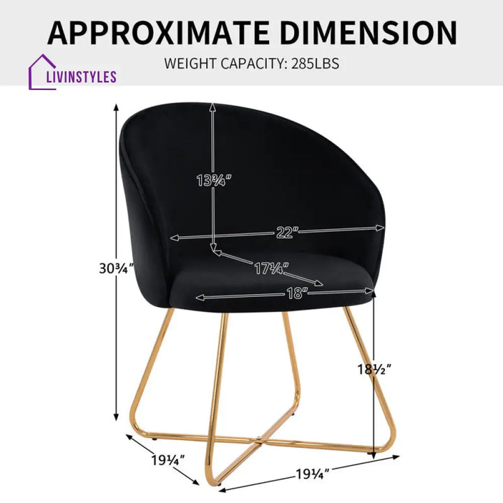 Anvika Metal Frame and Fabric Arm Chair | Living Room Chair | Lounge Chair